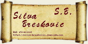 Silva Brešković vizit kartica